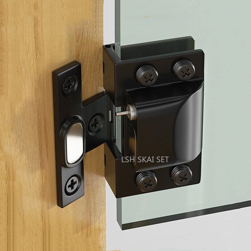 Furniture And Hardware Store - Hydraulic Buffer Silent Glass Hinge Non-penetrating