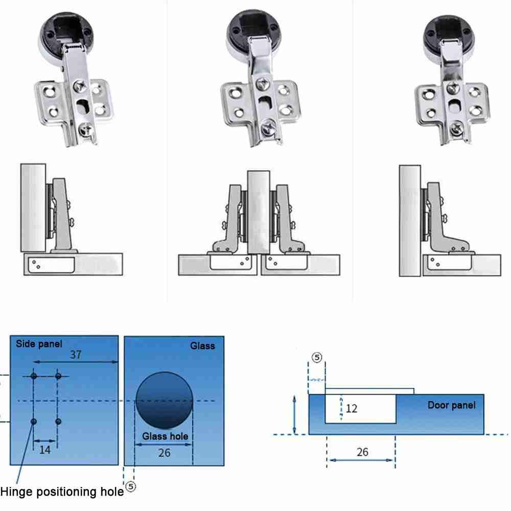 2PCS Interior No Hole Hardware - Furniture And Hardware Supplies ulasan dan harga