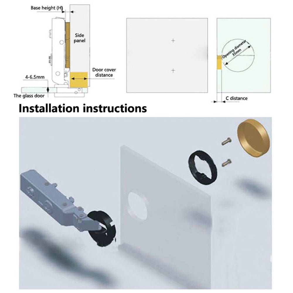 2PCS Useful No Hole Hardware W - Furniture And Hardware Supplies ulasan dan harga