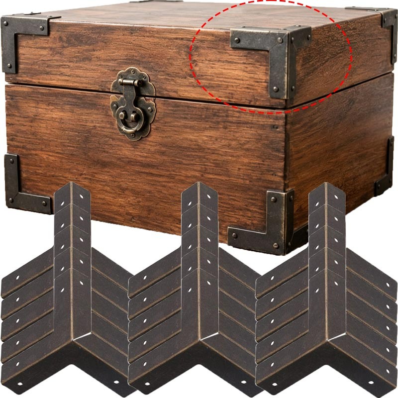 4/16set Antique Bronze Corner  - Furniture Hardware Covers ulasan dan harga