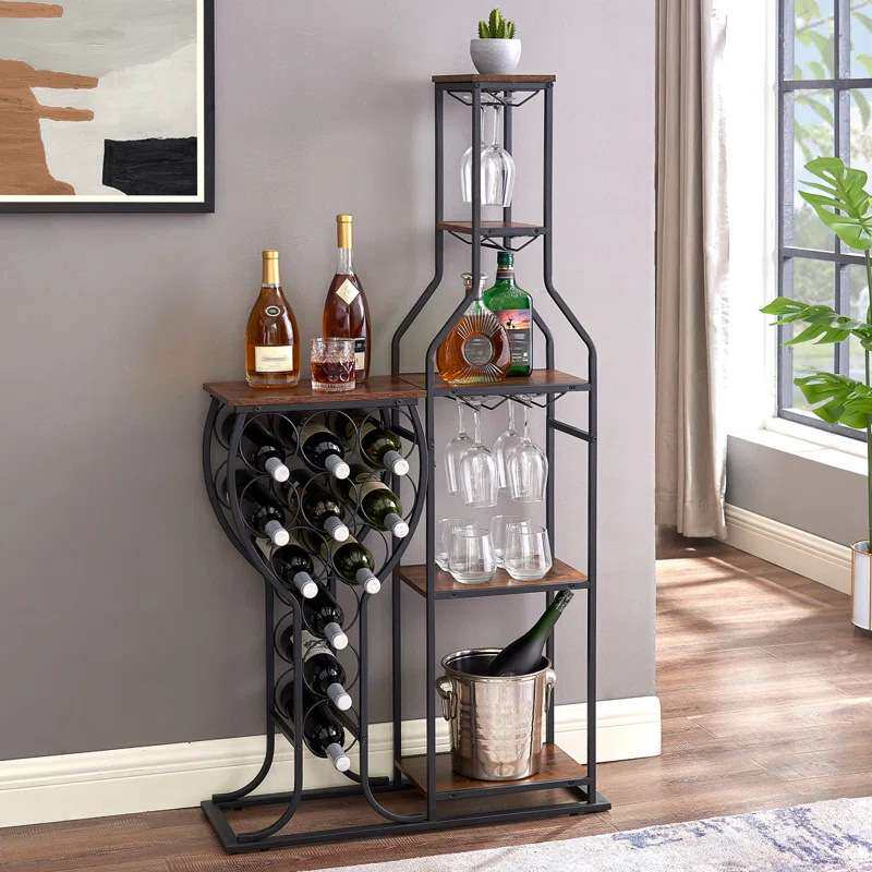 Z@*European-style Iron Wine Ra - Z. A. Furniture ulasan dan harga