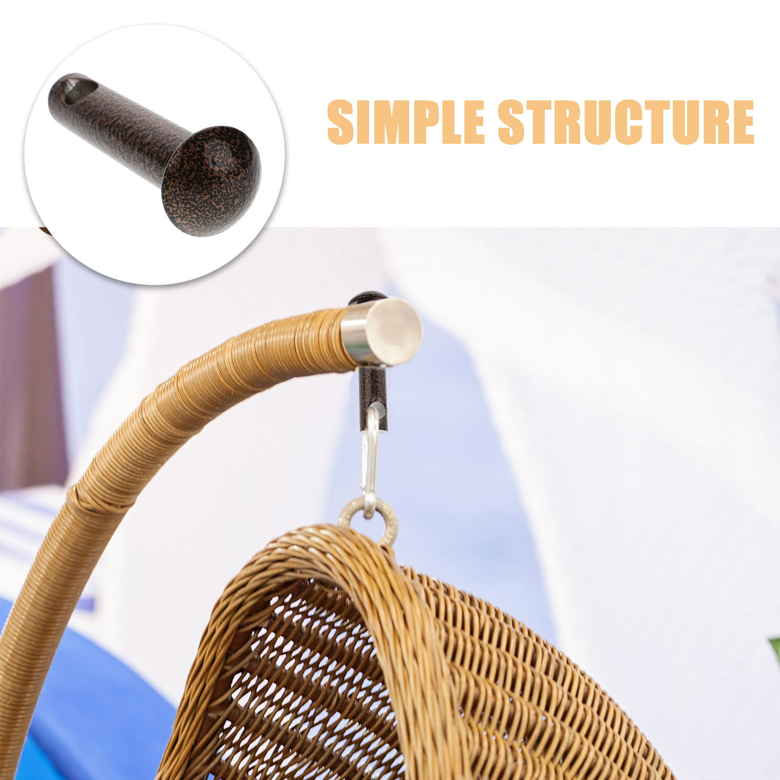 2Pcs Hammock Chair Pin Plug He - Furniture Hardware ulasan dan harga