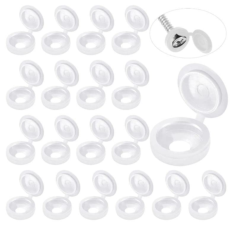 White Hinged Plastic Screw Cap - Furniture Hardware Covers ulasan dan harga
