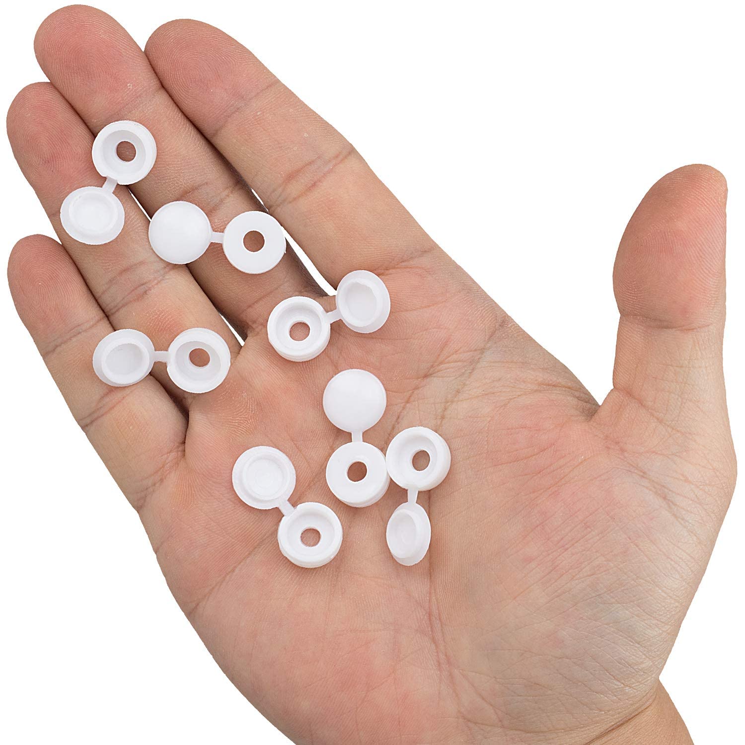 White Hinged Plastic Screw Cap - Furniture Hardware Covers ulasan dan harga