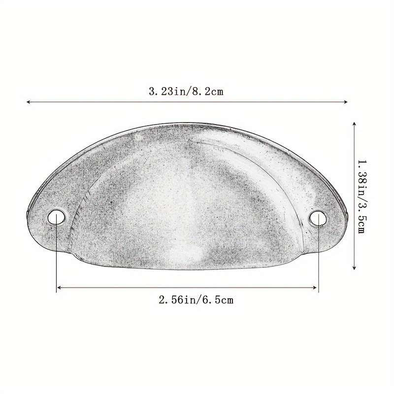 6 metal handles, arched-design - Furniture Hardware Items ulasan dan harga
