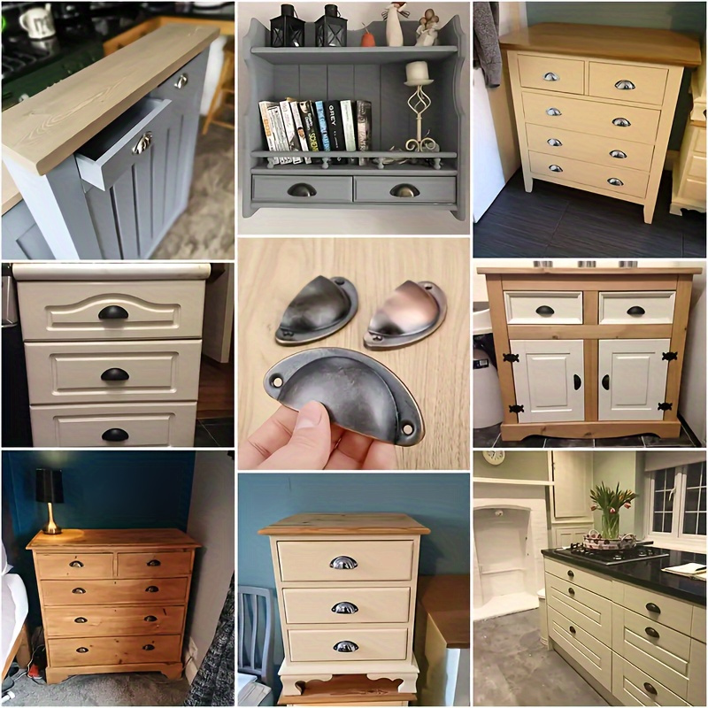6 metal handles, arched-design - Furniture Hardware Items ulasan dan harga